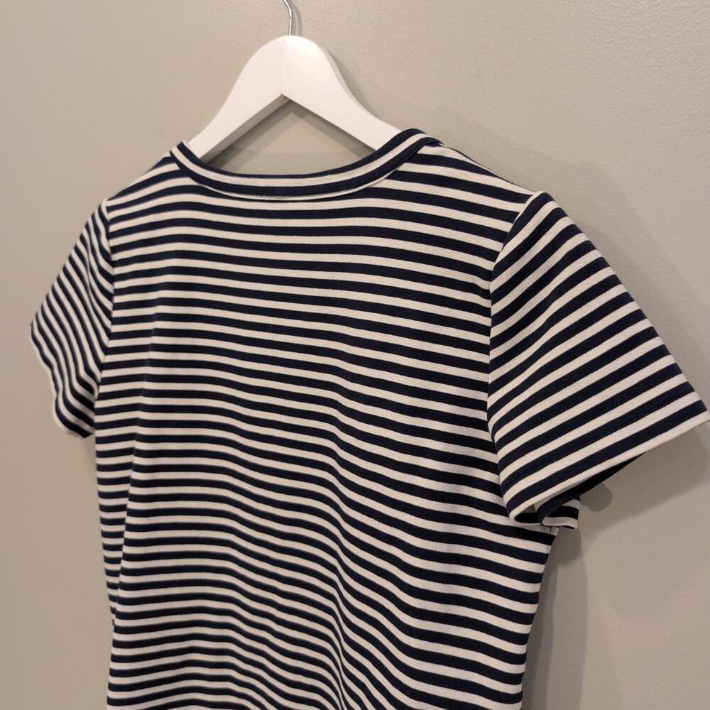 J. Crew Shift Dress NavyWhite Stripes Nautical Coastal Preppy Vacation - Size S - Picture 4 of 8